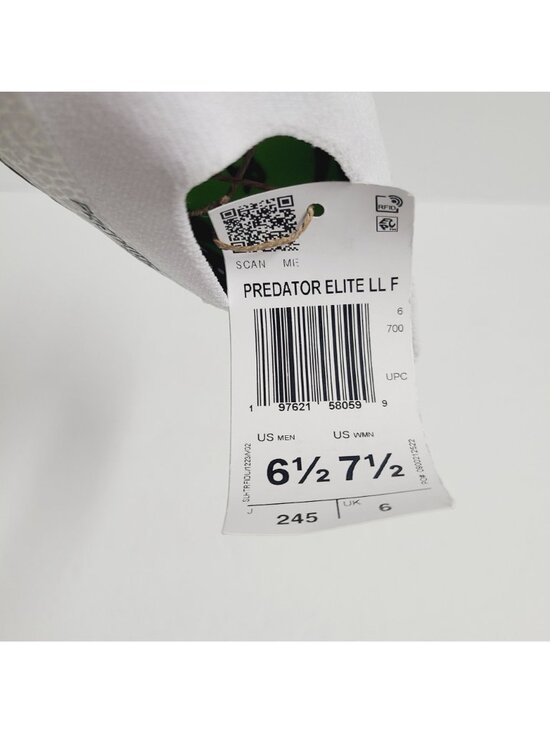 NEW Adidas Predator Elite Laceless FG Soccer Cleats JI1075 Size 6.5 White #1 main image 4